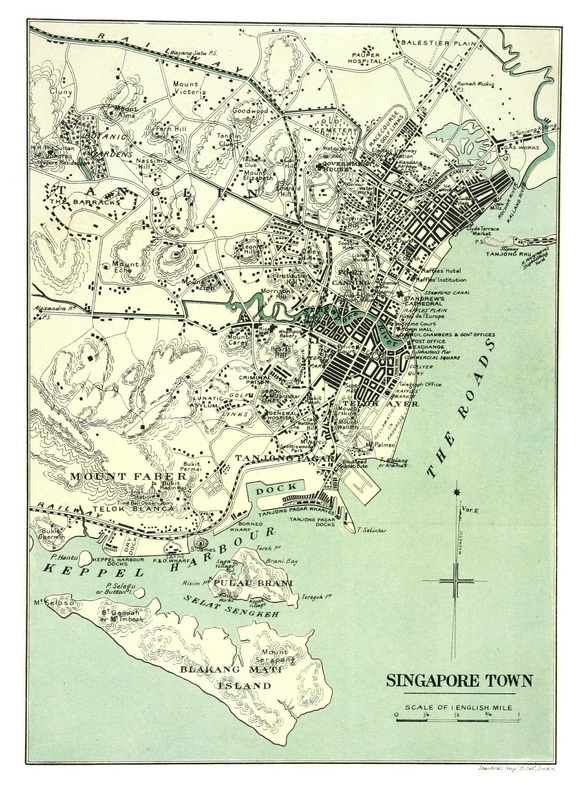 Map of Singapore in 1914.