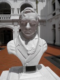 Bust of Stamford Raffles at the Raffles Hotel
